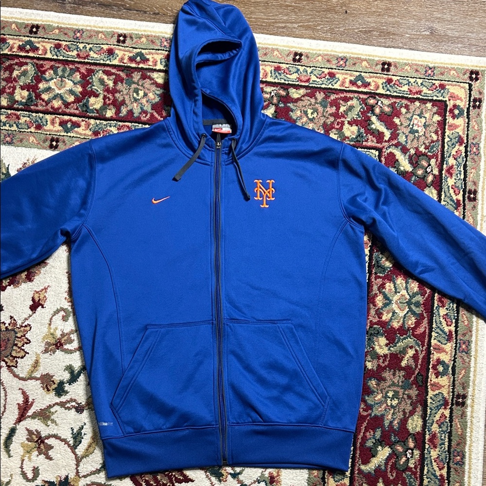 NEW YORK METS NIKE HOODIE BLUE BASEBALL SIZE MEDIUM